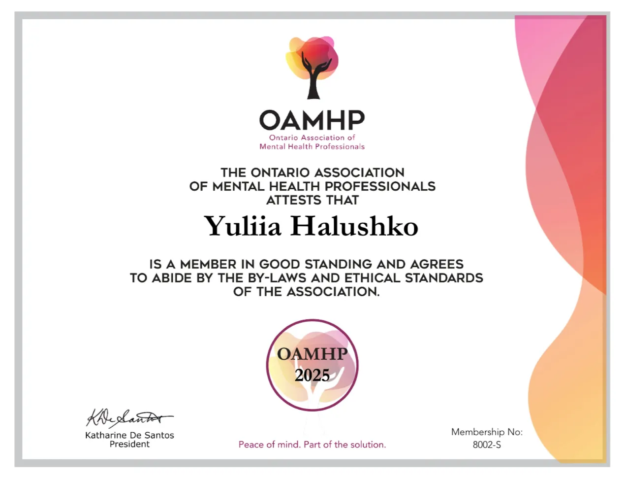 Certificate 1
